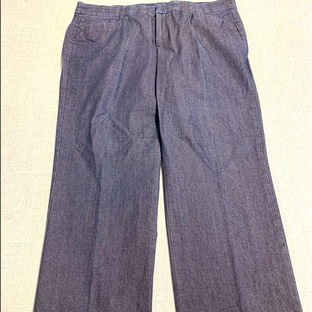 JM Collection 18 womens petite blue denim straight leg trouser jeans